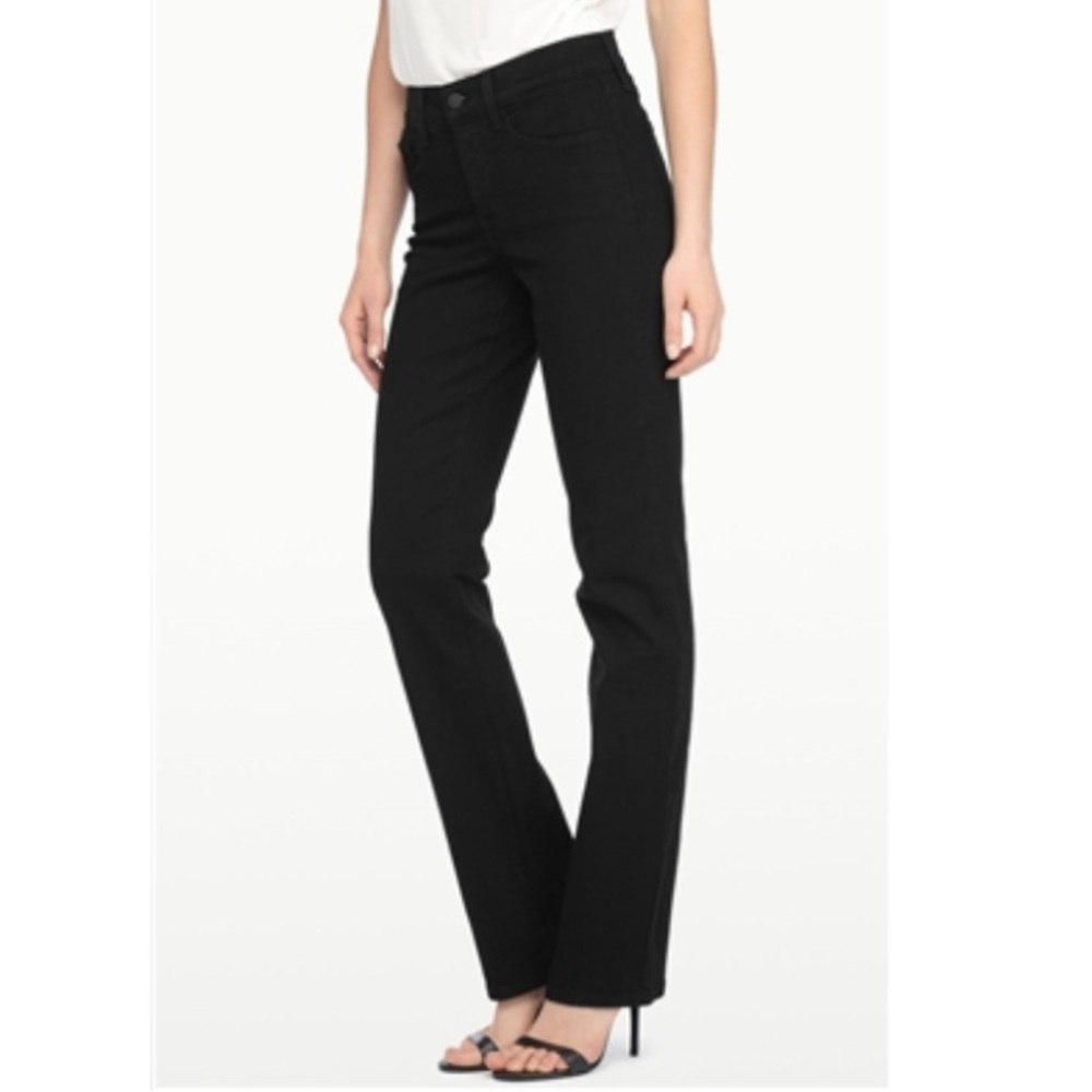 NYDJ Jeans Black Marilyn Straight Leg Pocket Denim Sz 16 GUC